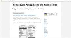 Desktop Screenshot of blog.foodcalc.com