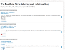 Tablet Screenshot of blog.foodcalc.com